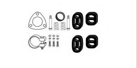 HJS 82 14 1665 Mounting Kit, exhaust system